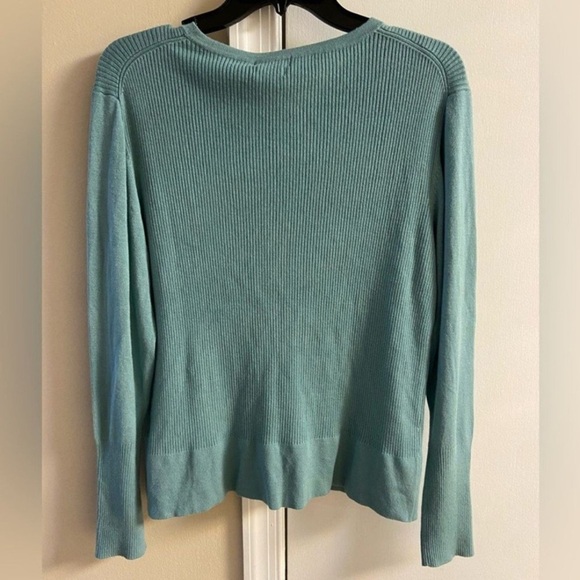 Cortifiels Mint Green Ribbed Cardigan button up Sz 8 NWT - Picture 2 of 6